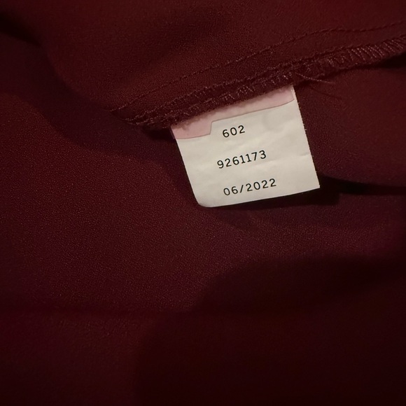 Vince Camuto Burgundy Layered Blouse | Flowy Plus Size 1X Career Top Holiday - Picture 5 of 5